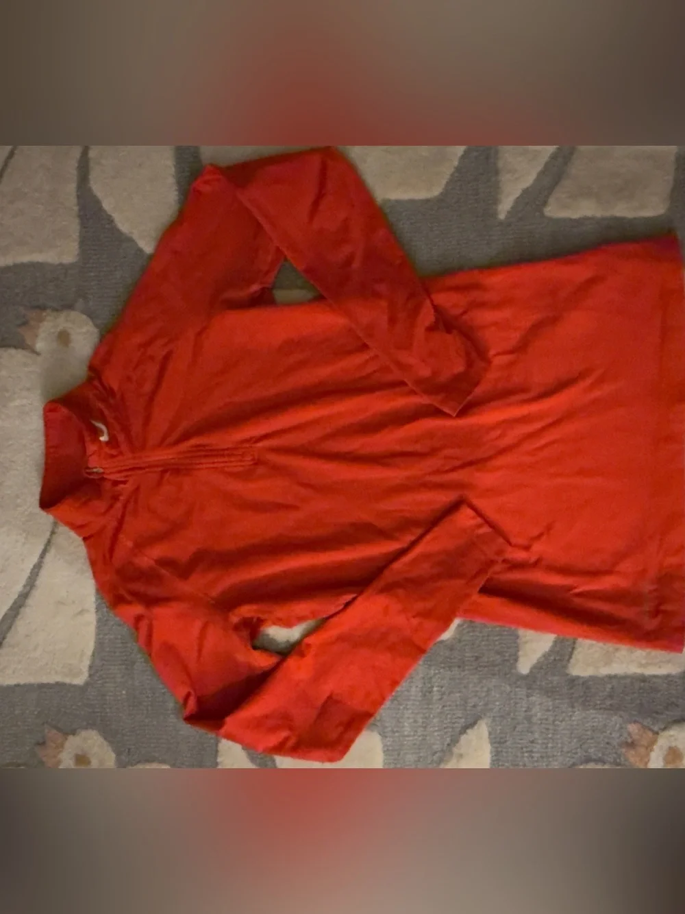 Nike Orange Long-Sleeve Half-Zip Top